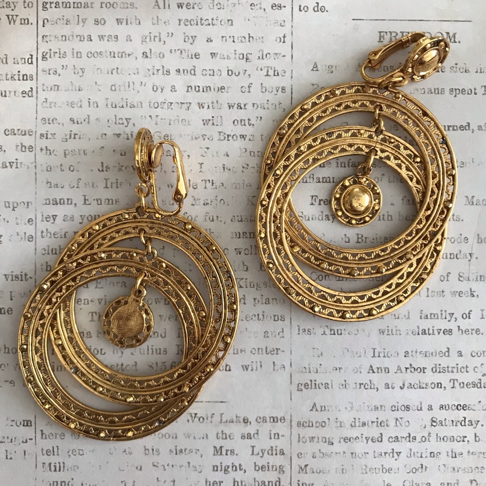Gold Clip-on Earrings